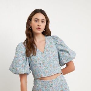 Endless Rose Floral Puff Sleeve Top